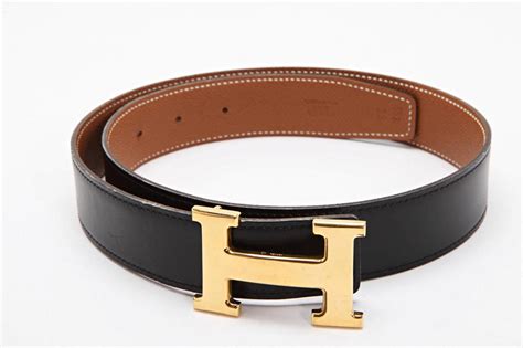 hermes black leather belt with gold buckle|hermes black belt silver h.